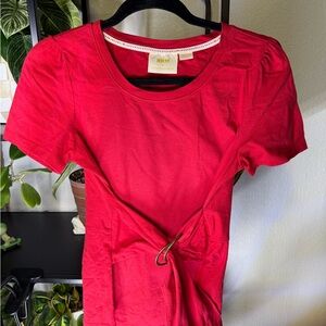 Maeve by Anthropologie Bright Red Short Sleeve